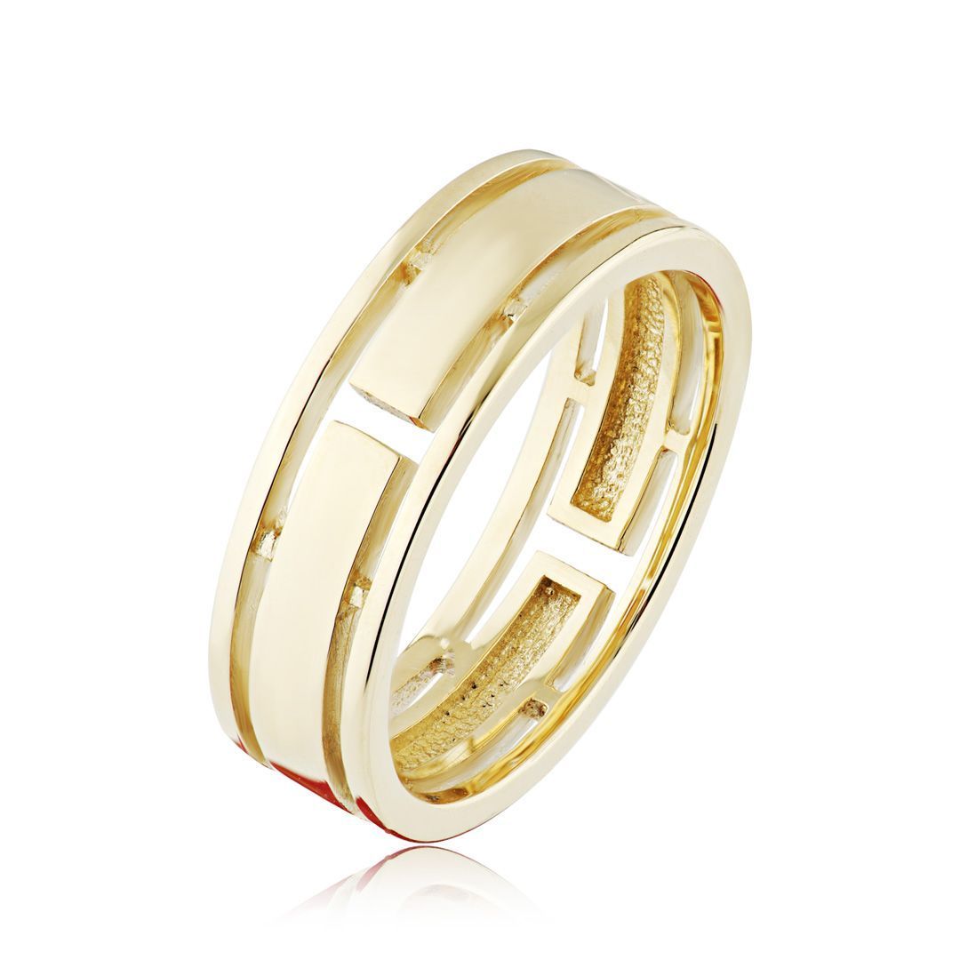 Обручальное кольцо из желтого золота 