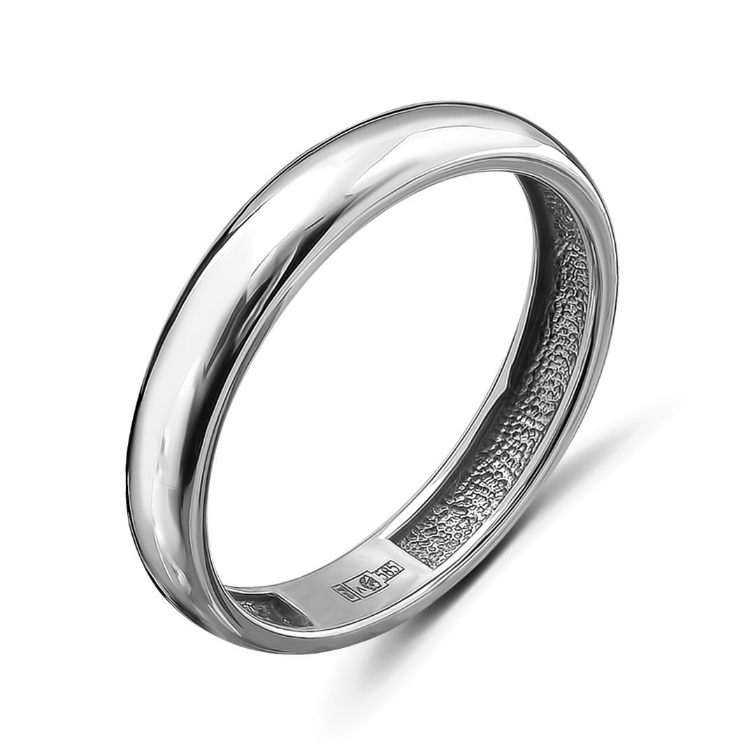Обручальное кольцо из белого золота 