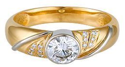 Кольцо «Эгоист» из желтого золота с бриллиантами